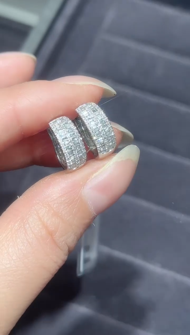 【富恩珠宝】1800 P星河双排耳扣   ZSES