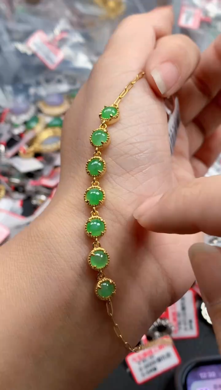 银S925镶嵌戒指翡翠天然A货缅甸翡翠