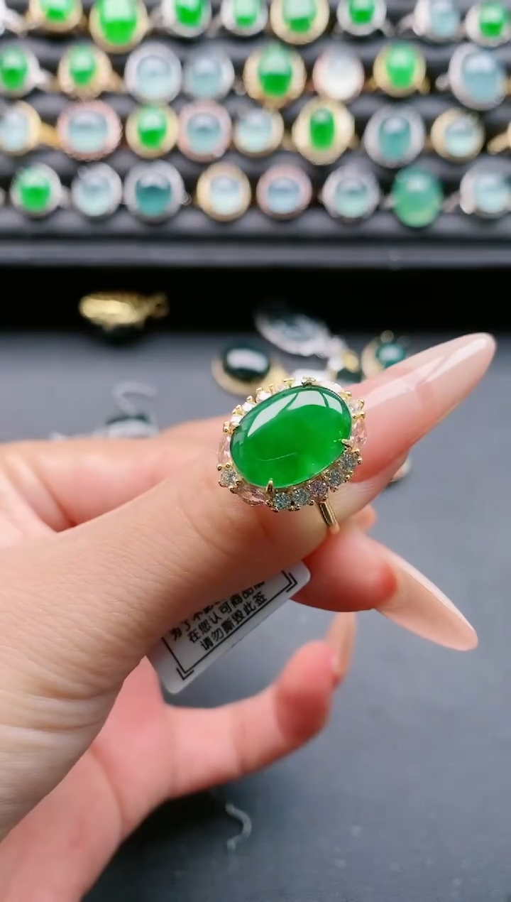【闪购商品】翡翠戒指银S925镶嵌111111