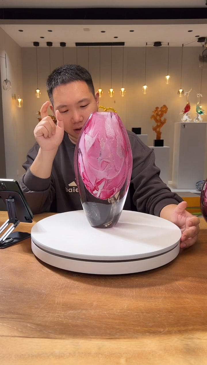 【闪购商品】茶宠巴比特美学 金红花器细长款