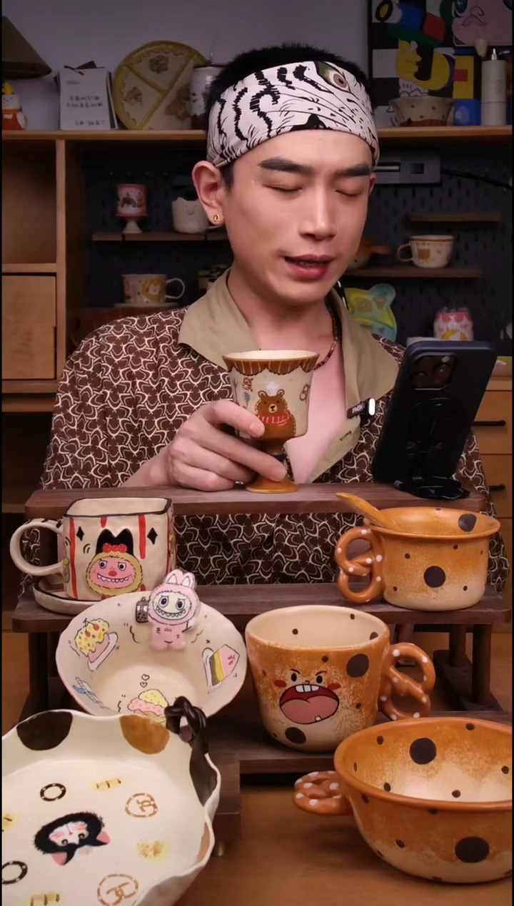 杯子景德镇可爱设计师款陶瓷