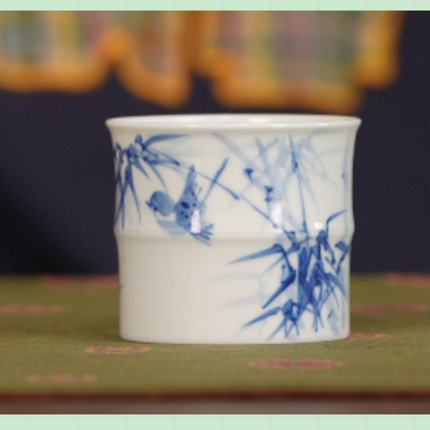 【小乔赏瓷】青尧新品写意竹子主人杯xygy334