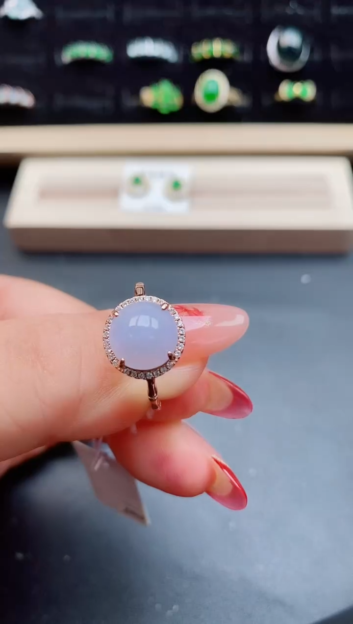 【闪购商品】翡翠戒指银S925镶嵌80000