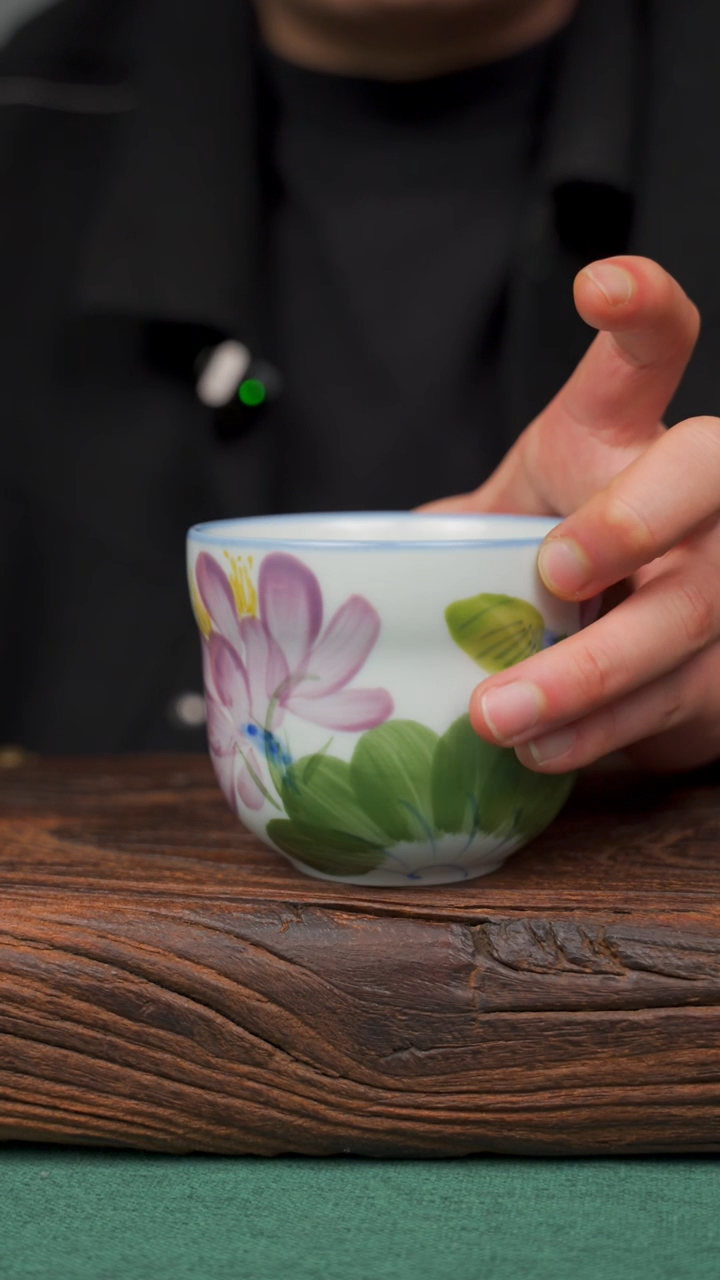 【闪购商品】瓷片41寻一缕瓷香杯釉下手工手绘瓷器