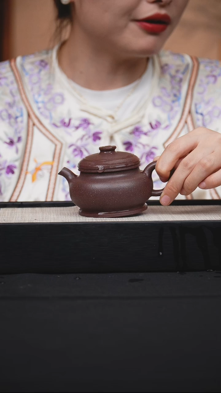 茶杯紫砂吉言 贵妃紫泥