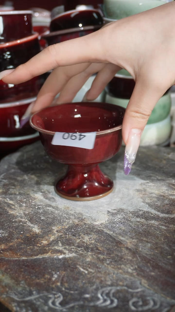 摆件陶精品窑变钧瓷茶器