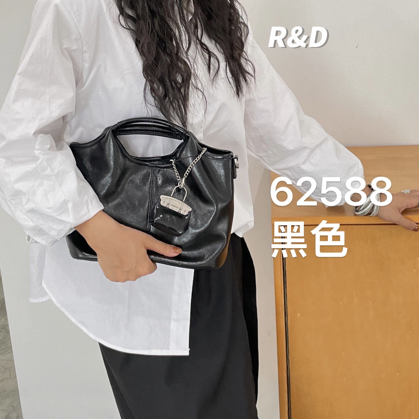 【佐伊甄选】SK-62588-黑色轻奢女士时尚潮流通勤腋下斜挎包