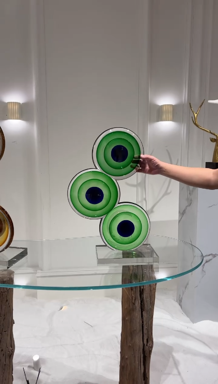 【闪购商品】茶宠绿色圆满艺术摆件