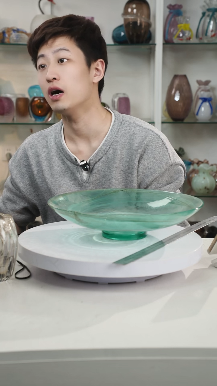 【闪购商品】琉璃直径35轻奢琉璃花器微瑕福利