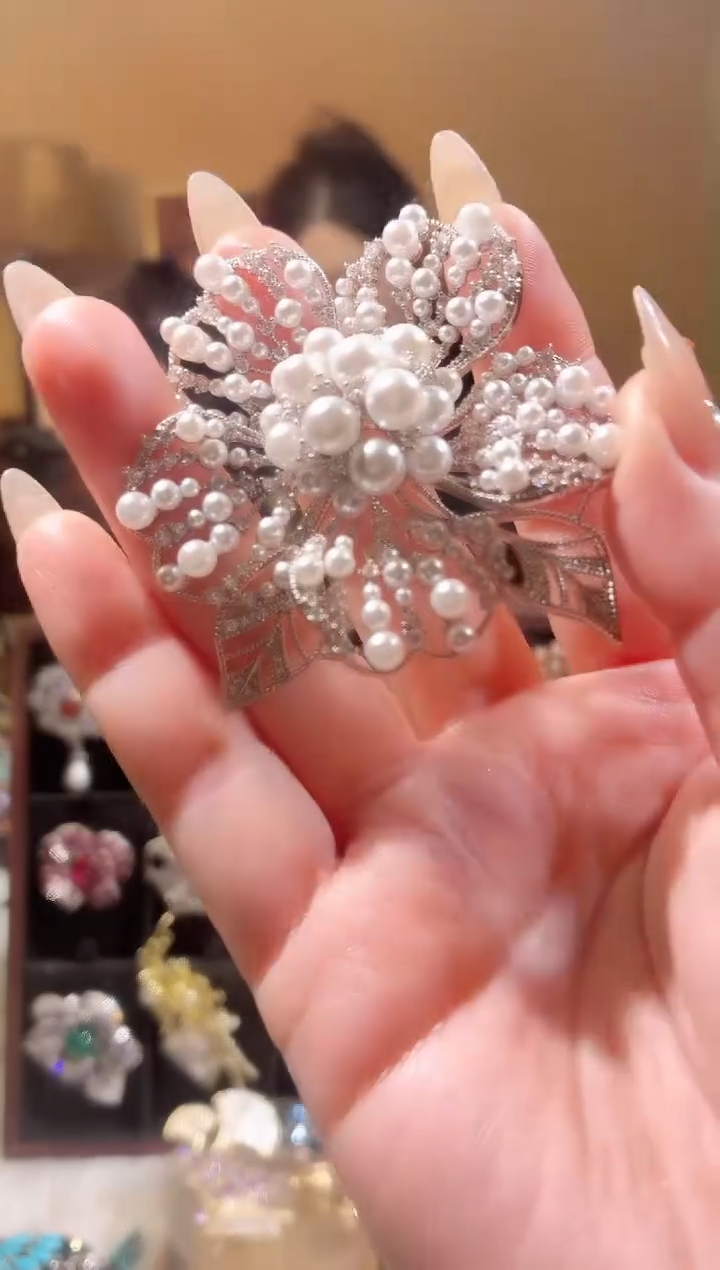 合成立方氧化锆铜合金珠珠雪花