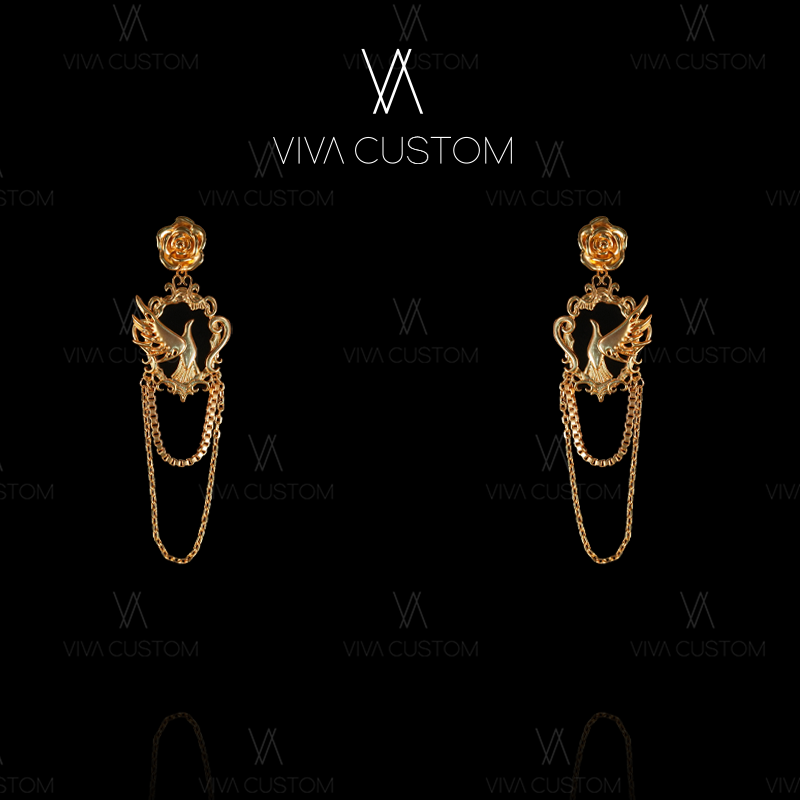 铜合金耳饰 (动物系列)小众高级感鸽子耳钉M