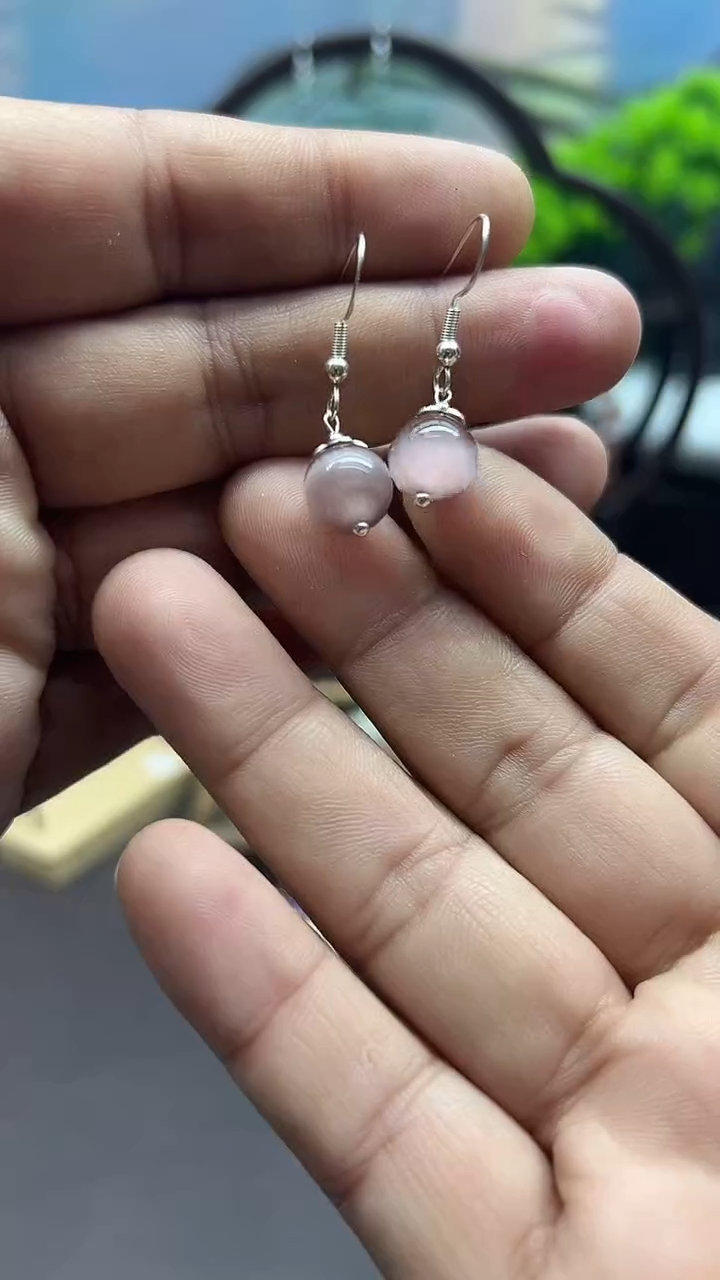 未镶嵌石英质玉耳饰053