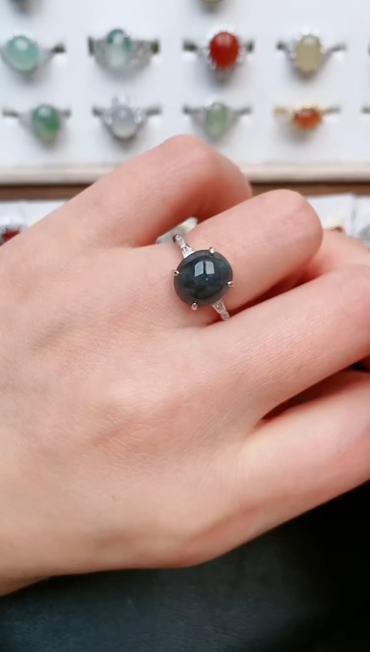 【闪购商品】翡翠戒指银S925镶嵌....