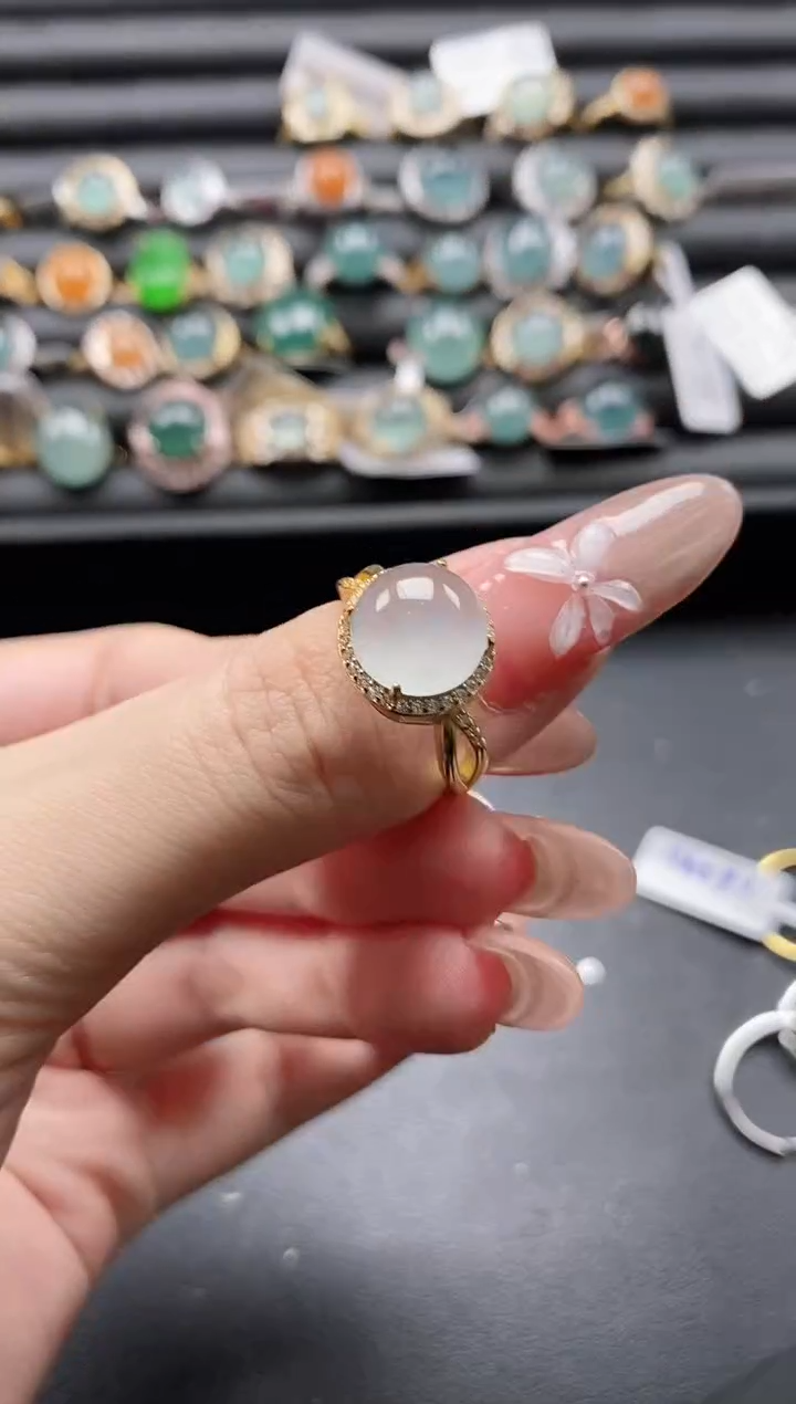 【闪购商品】翡翠戒指银S925镶嵌11111