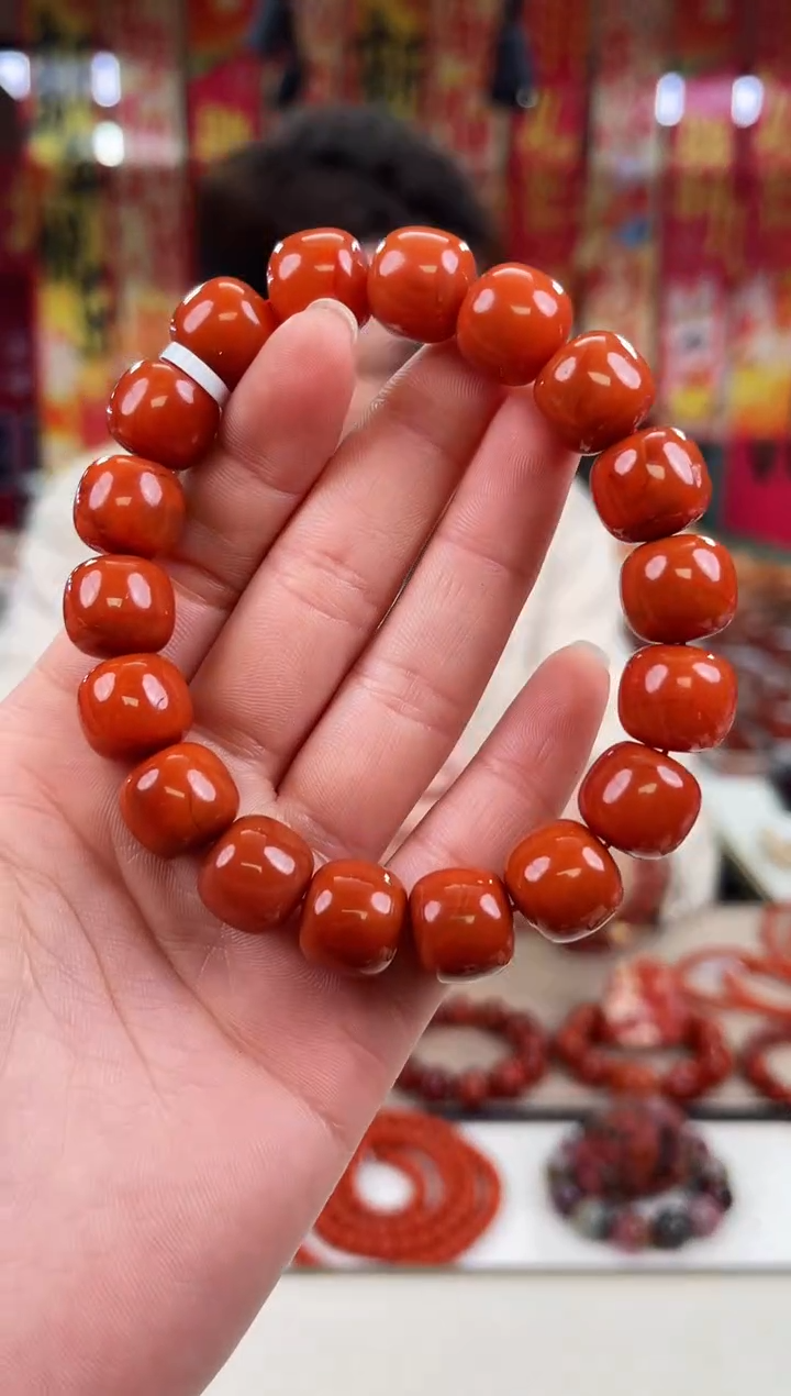 未镶嵌瓦西老型手串13+南红玛瑙（多样式发其一）