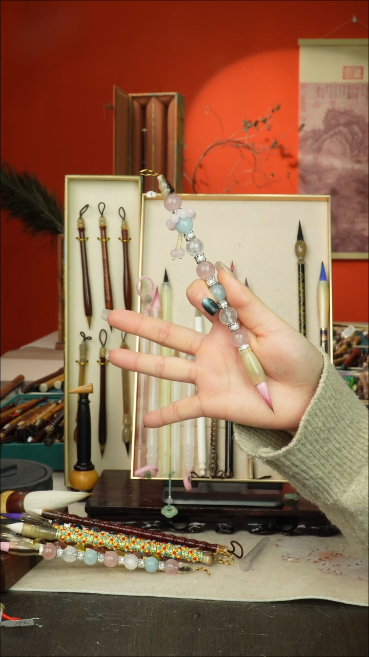 277号闪孤品高货毛笔链接 清水试笔 蘸墨不退