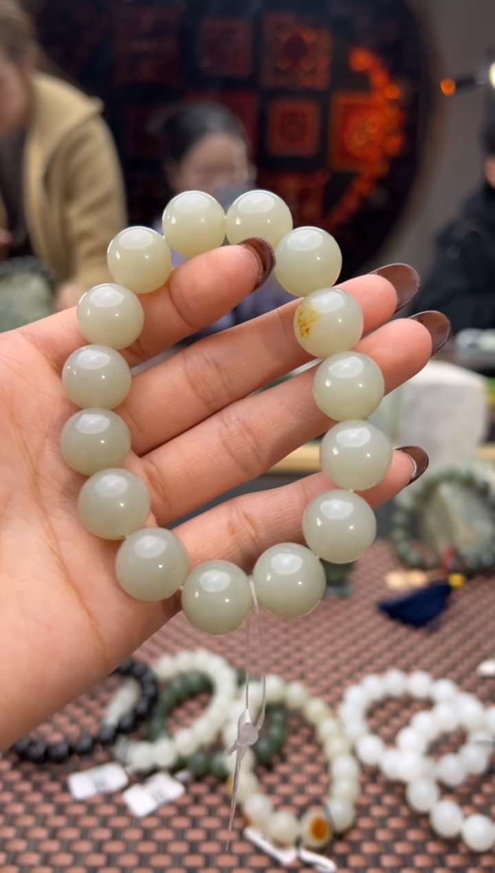 未镶嵌手串和田玉和田玉子料手串卡14