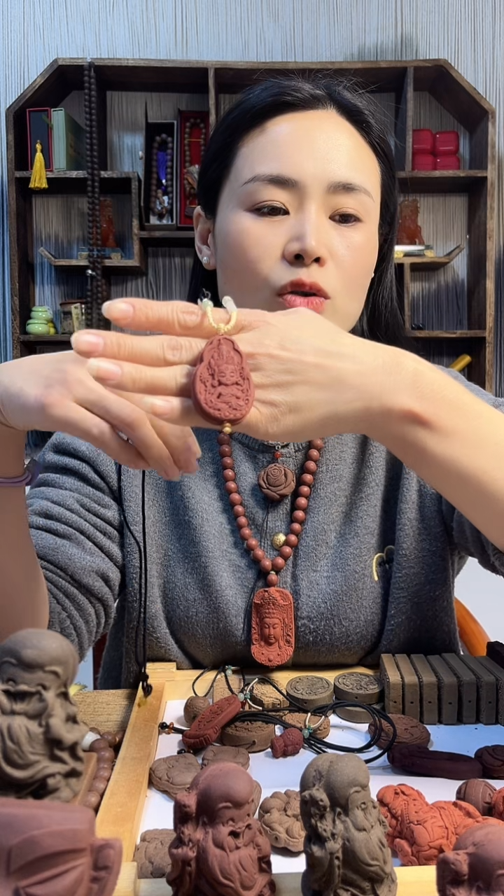 【闪购商品】泥塑大四合香方莲花守护牌