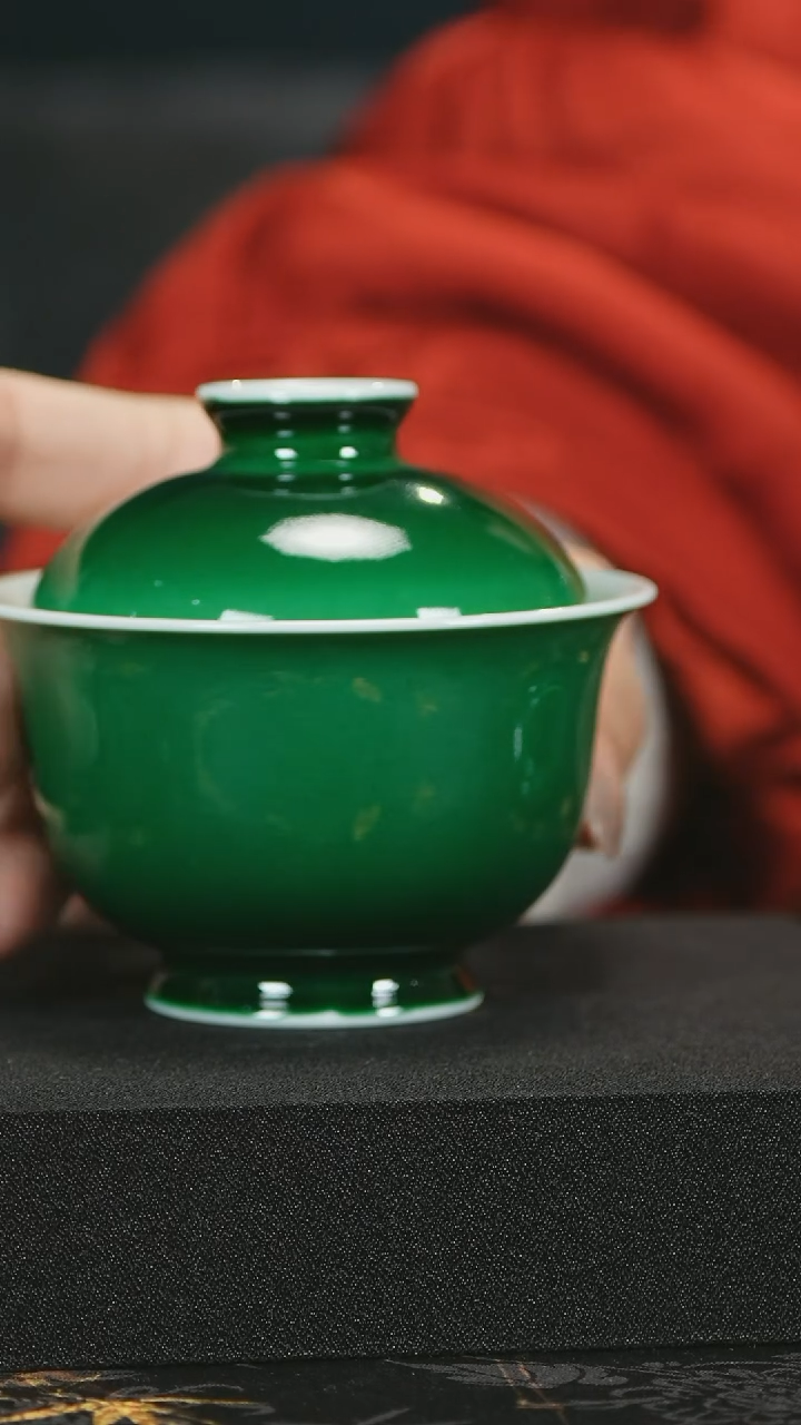 【闪购商品】 瓷堂里郎窑绿盖碗