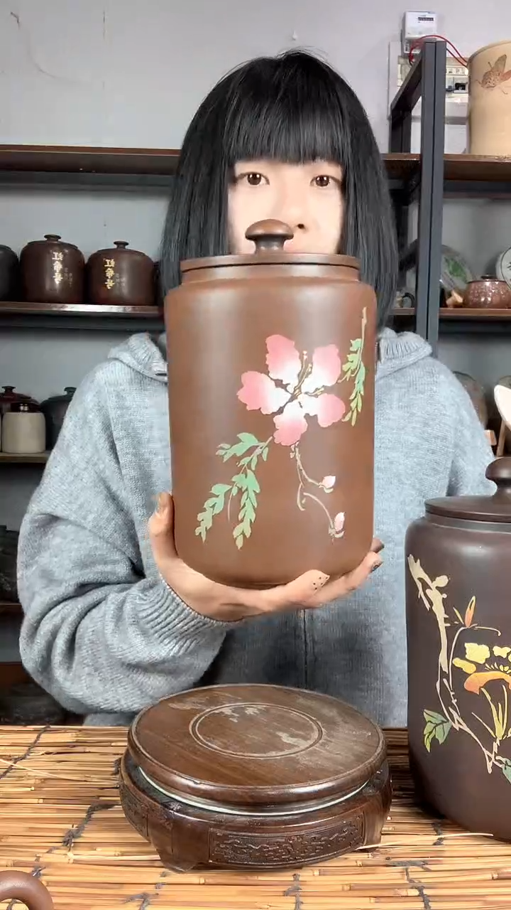 【闪购商品】罐微瑕精磨彩填醒茶罐