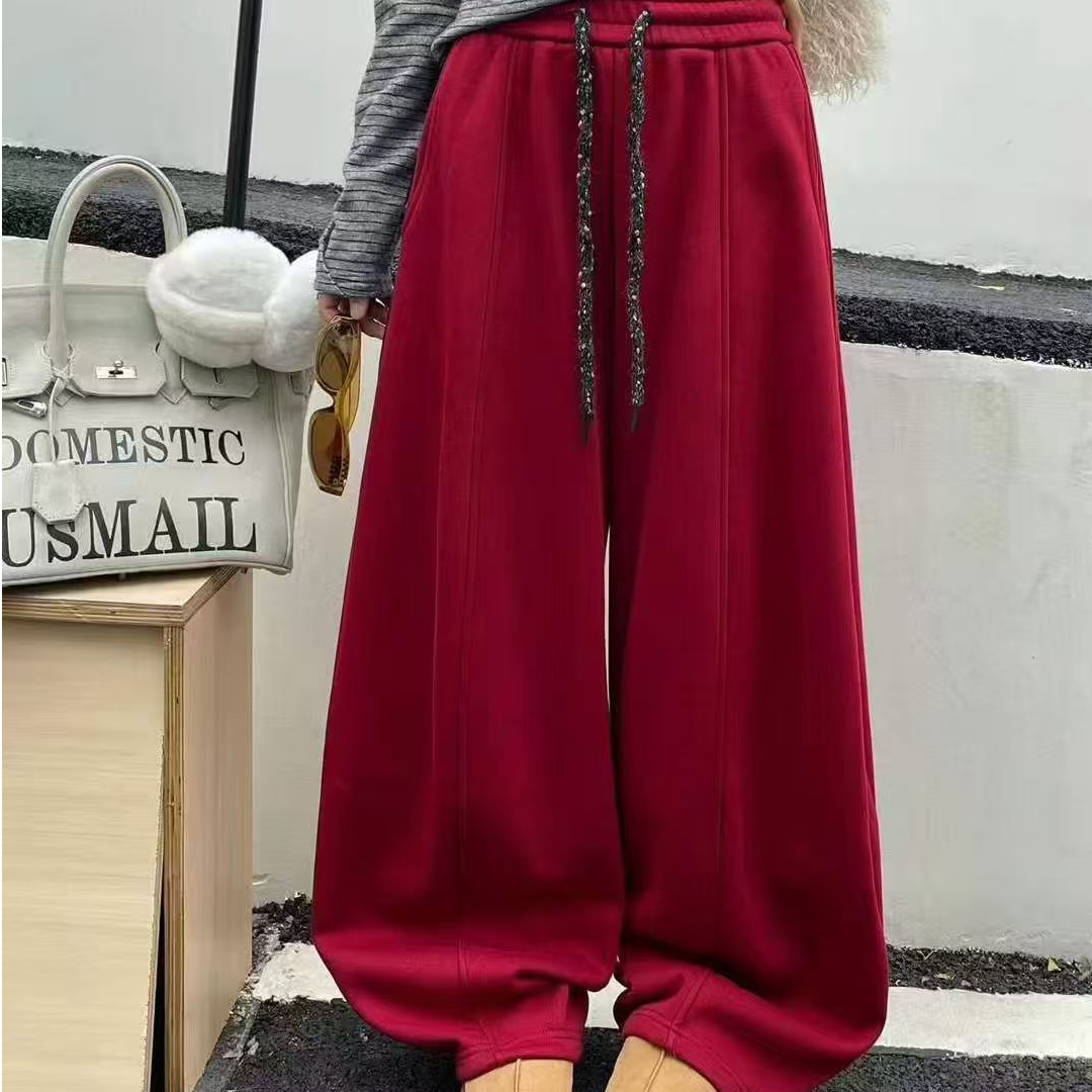 【小新小晶专属】冬季百搭休闲弯刀卫裤