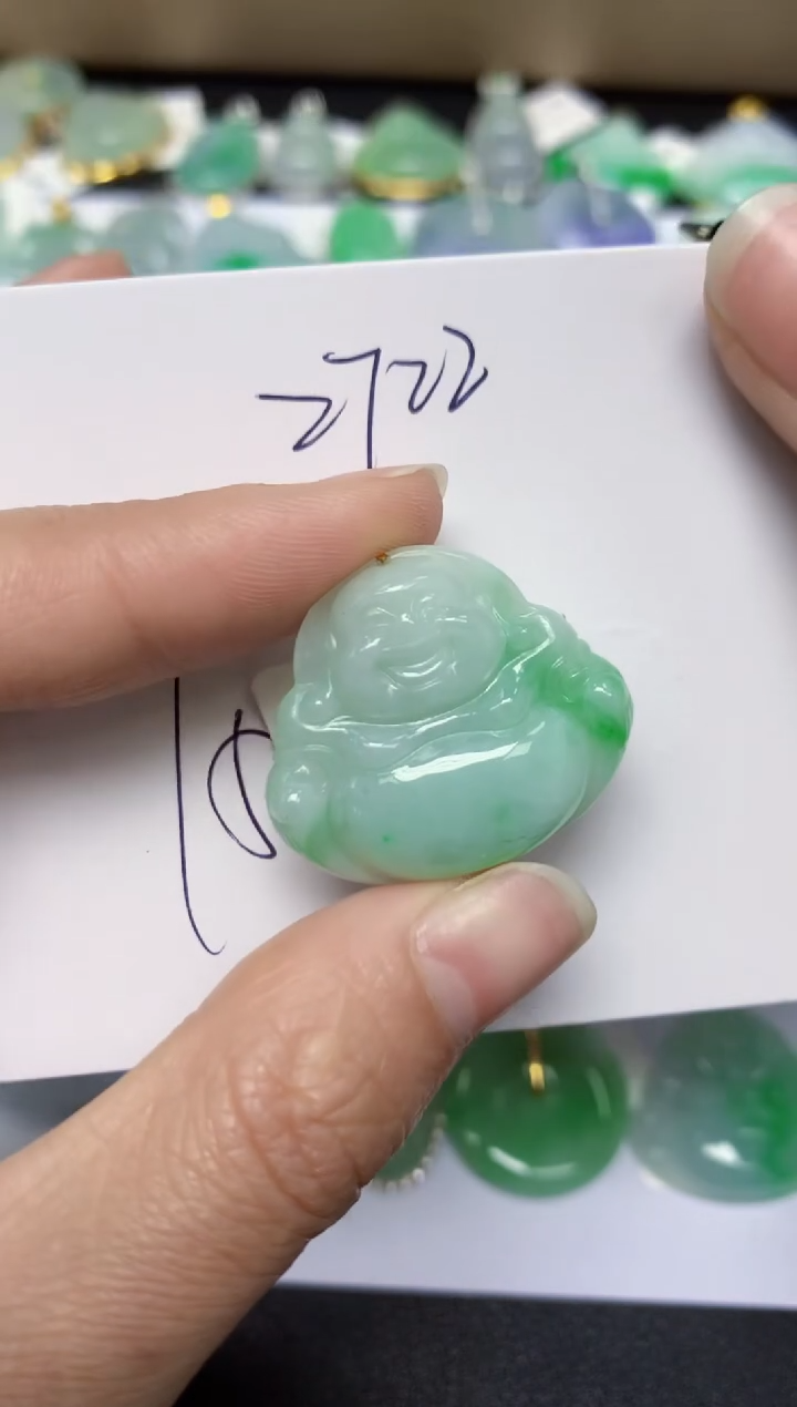 【闪购商品】翡翠颈饰18K金镶嵌 天然翡翠A货