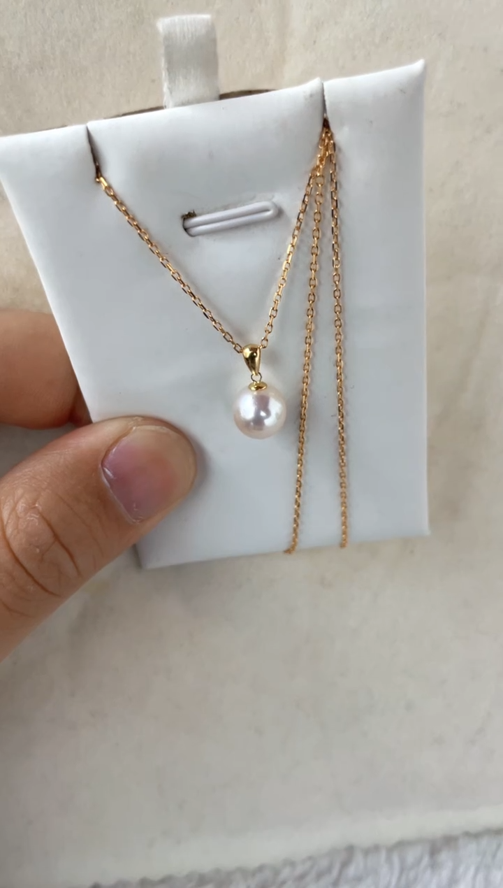 【闪购商品】海水珍珠颈饰18K金镶嵌海水