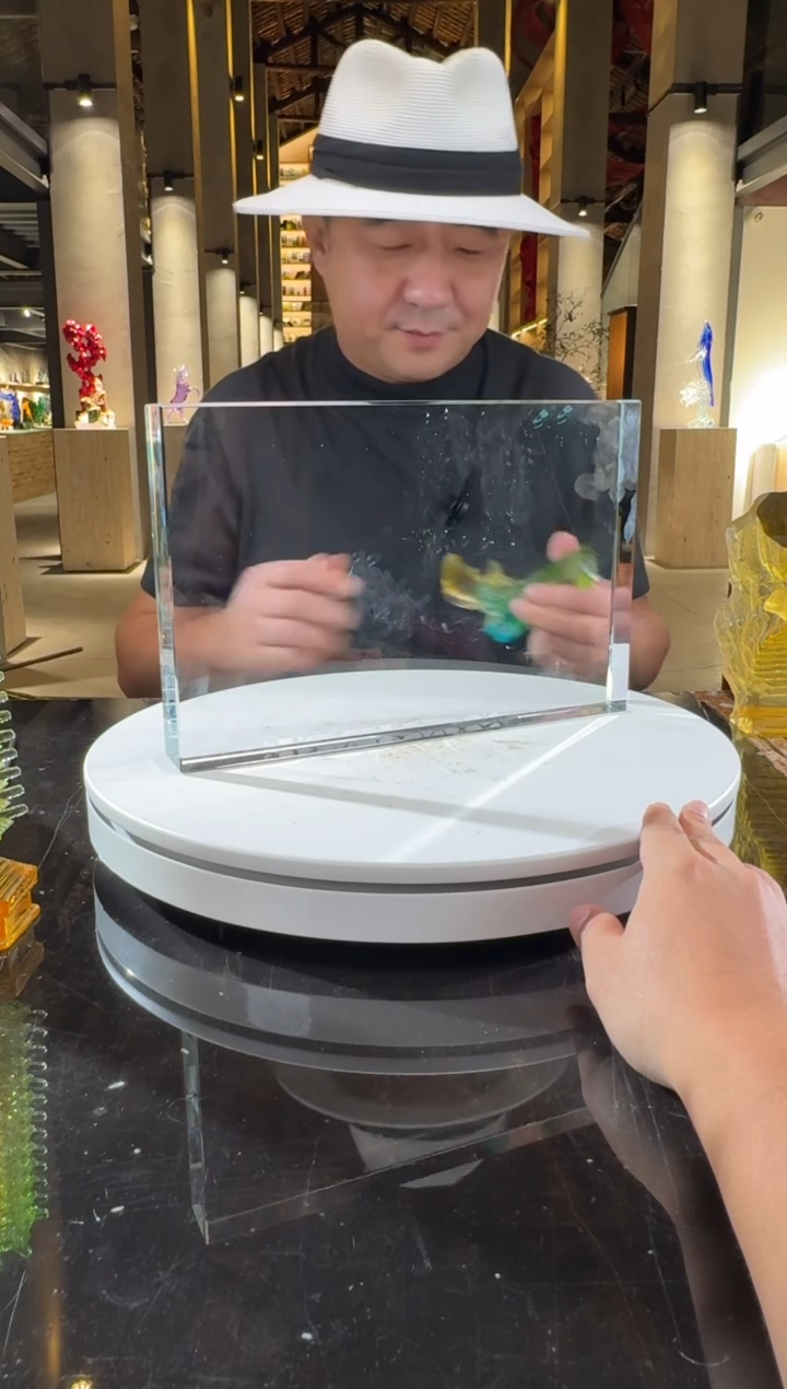 摆件嘿*嘿300*200透明水晶底座