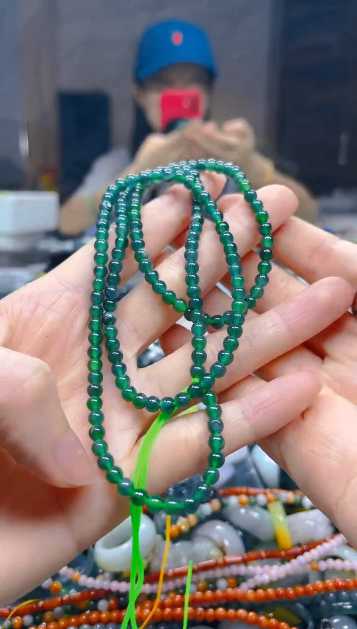 翡翠未镶嵌颈饰3.8MM/D/翡翠A货一图一物