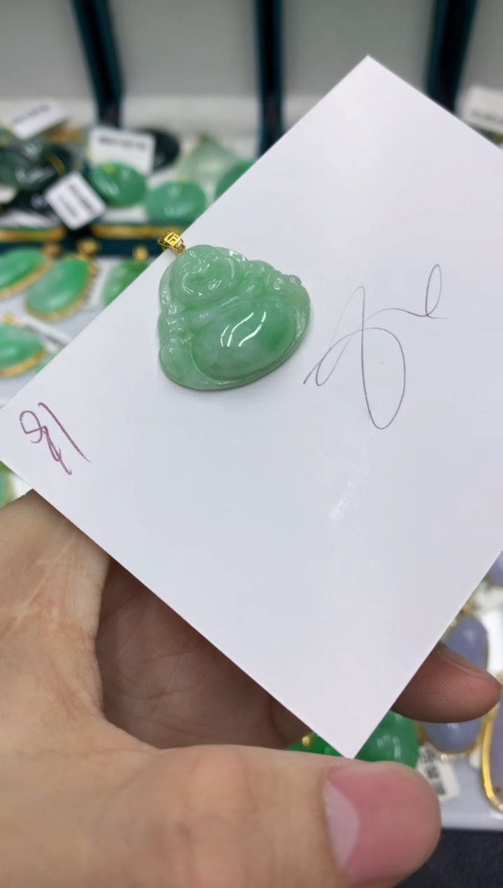 【闪购商品】翡翠颈饰18K金镶嵌翡翠
