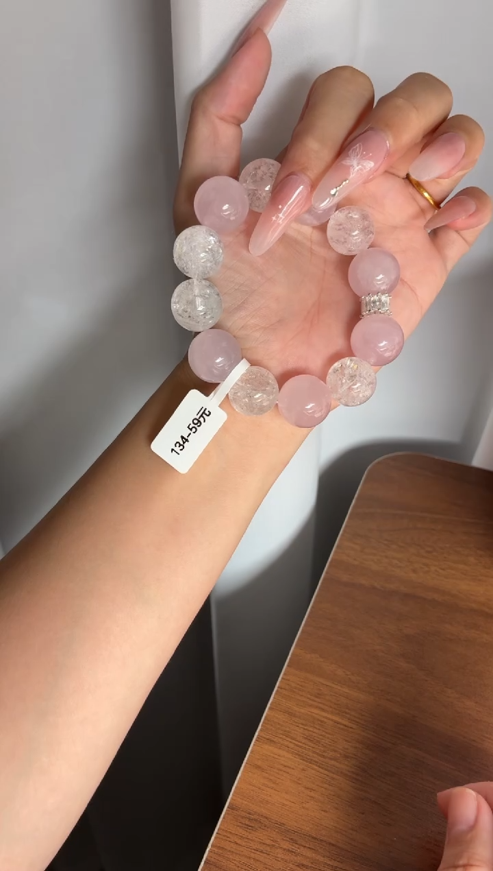 未镶嵌手串水晶134(天然水晶, 默认有瑕疵, 介意者勿拍哦)