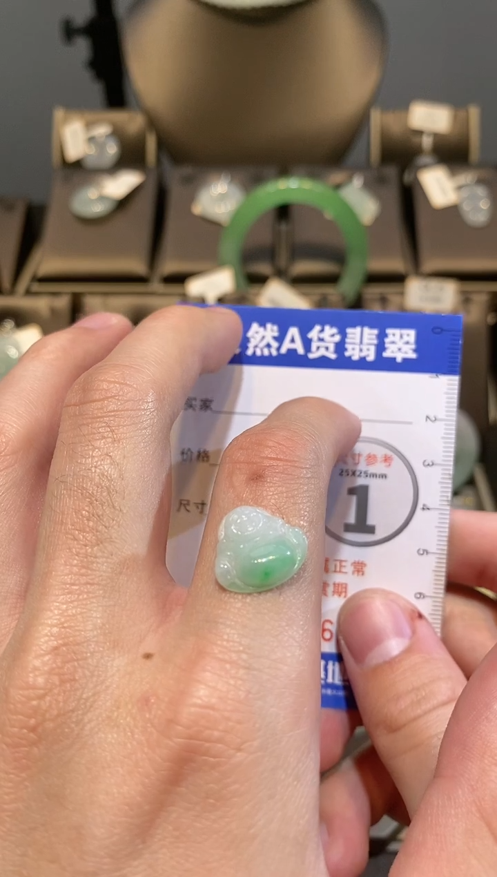 【闪购商品】翡翠颈饰18K金镶嵌纯天然A货翡翠一件