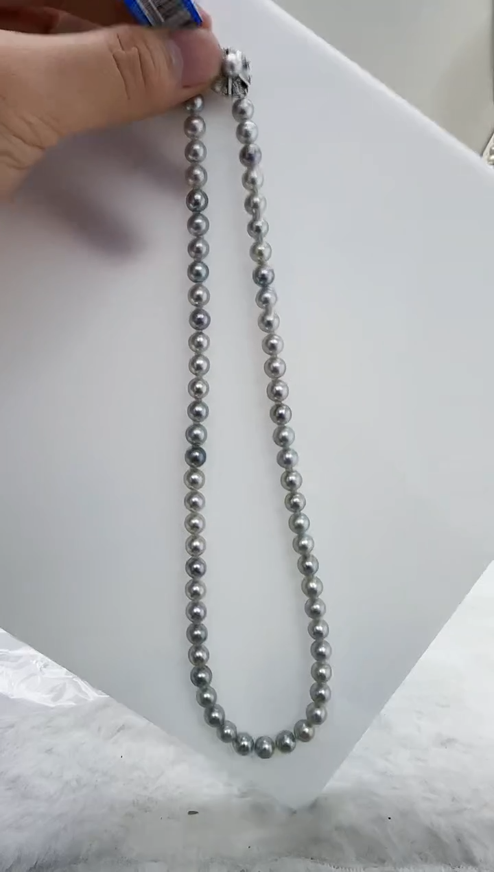 【闪购商品】海水珍珠DA未镶嵌灰珠串 t933