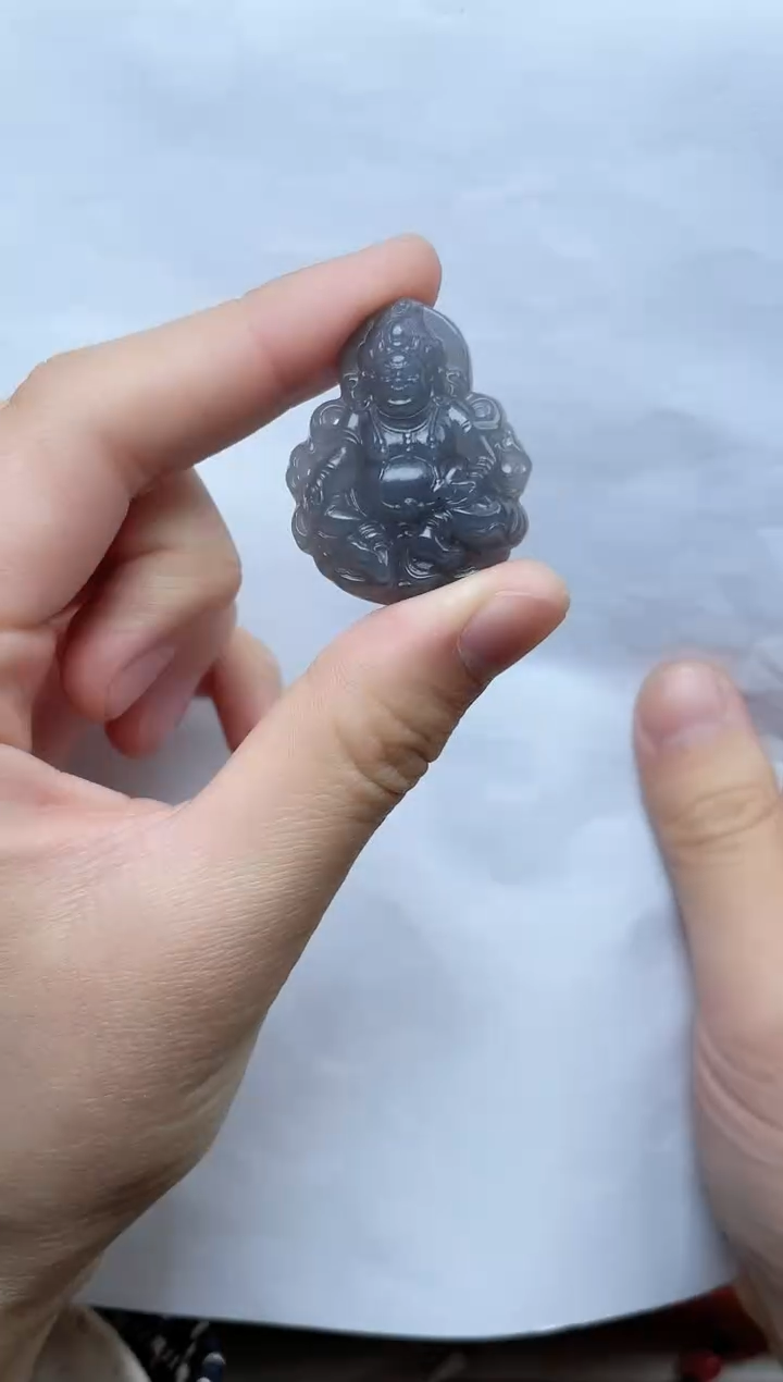 和田玉未镶嵌颈饰06黄财神