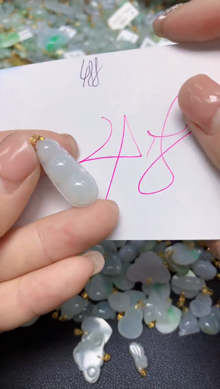 【闪购商品】翡翠挂件18K金镶嵌 天然翡翠A货1