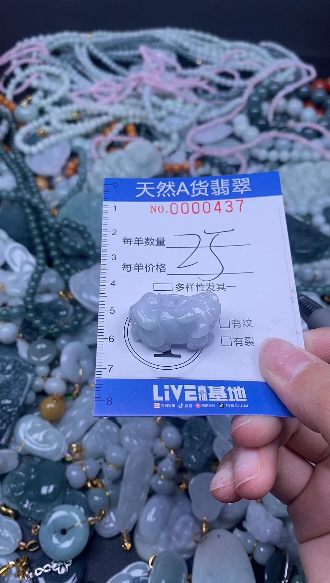 颈饰未镶嵌翡翠天然A货翡翠000437