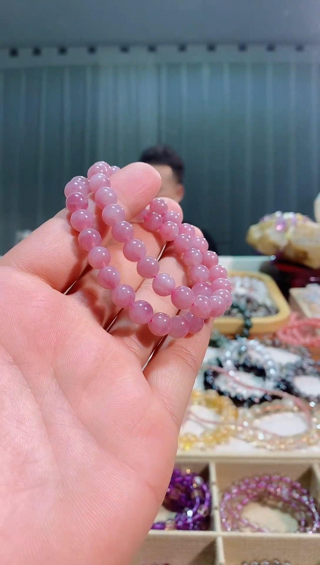 【闪购商品】水晶手链未镶嵌紫马粉8m+(多样性发其一）