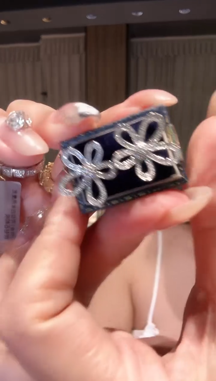 铂Pt950镶嵌耳饰钻石AF0709-PT