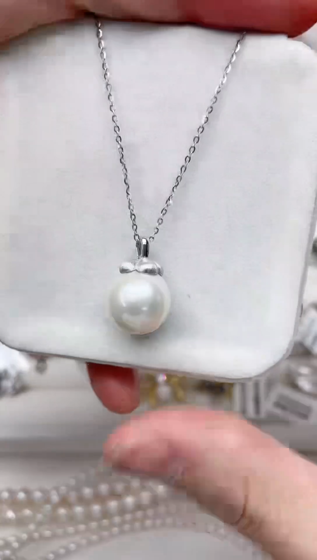 【闪购商品】淡水珍珠吊坠(不含链)银S925镶嵌吊坠
