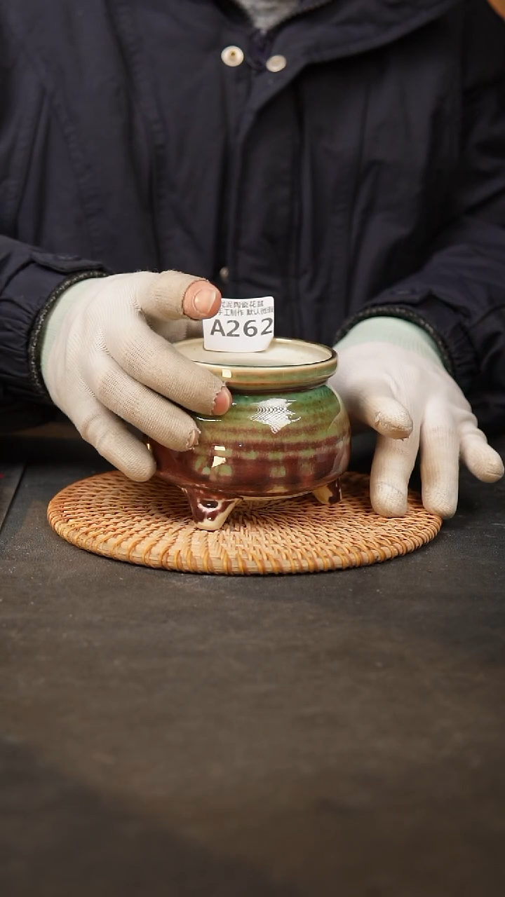 【闪购商品】瓷片262泥泥手工花盆