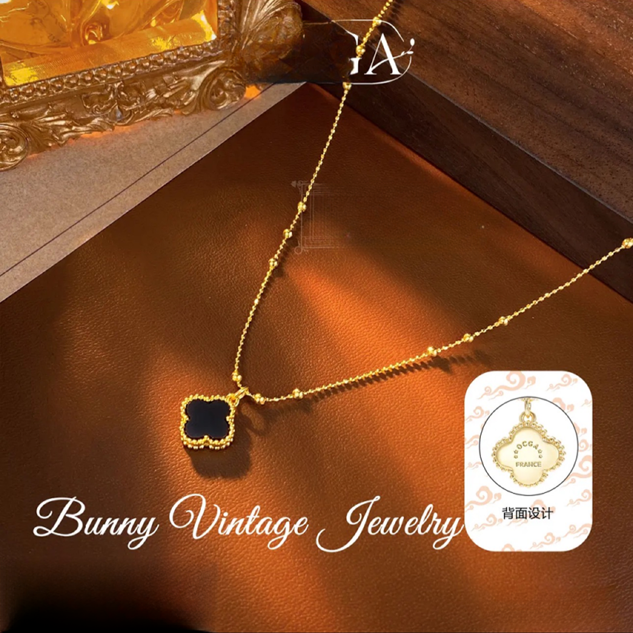 铜合金项链 h291---法★【暗黑幸运草】春K爱丽丝 项链