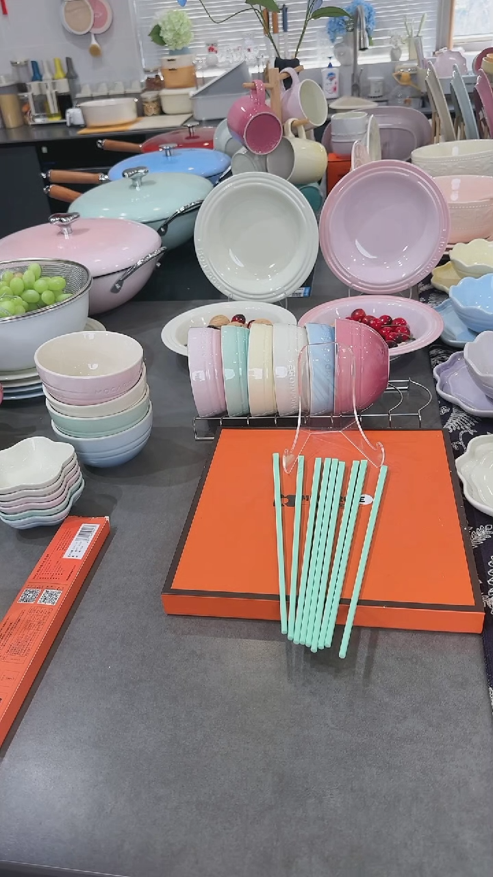 【闪购商品】瓷筷子SPS6双盒装-孔雀青