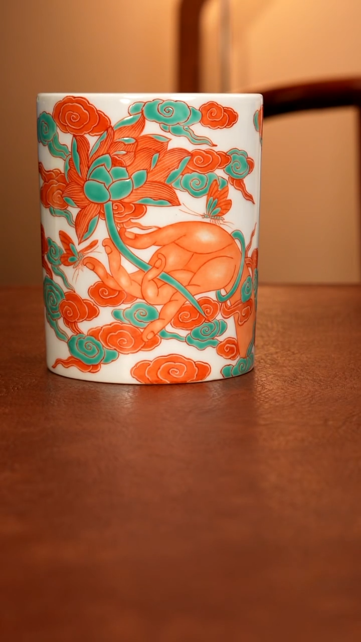 摆件陶景德镇瓷器，青花瓷手绘茶具~