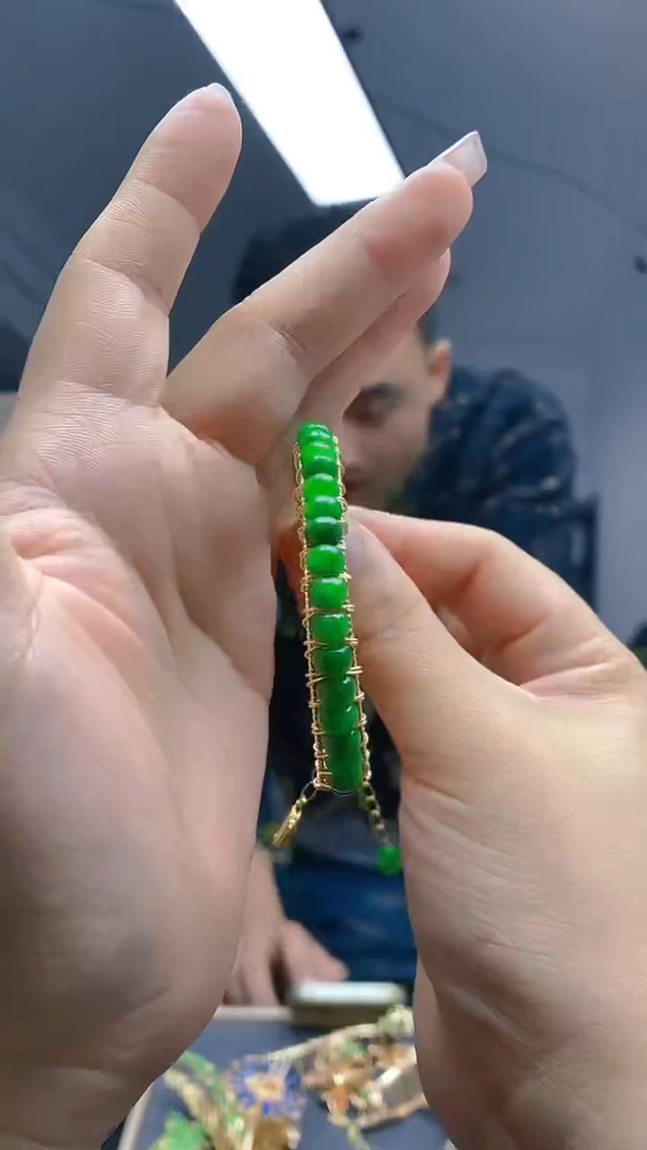 【闪购商品】翡翠耳饰合金221翡翠手镯
