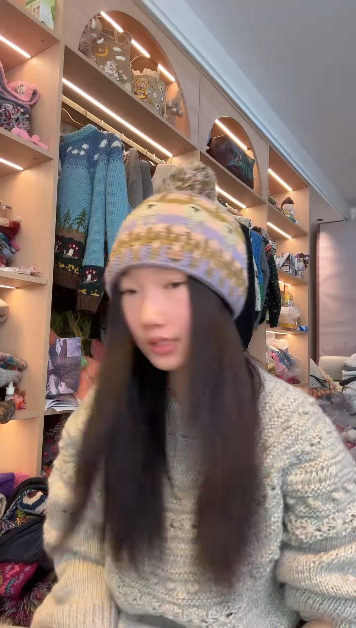 羊毛美利奴香芋紫小羊帽