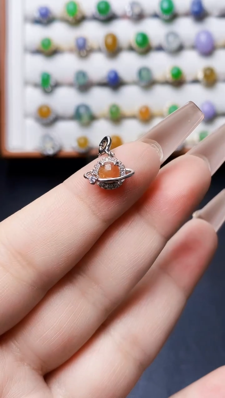 银S925镶嵌戒指翡翠1145