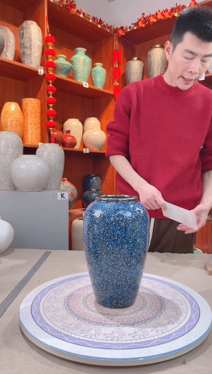 【闪购商品】瓶紫水晶 中号 陶瓷花瓶 无花 