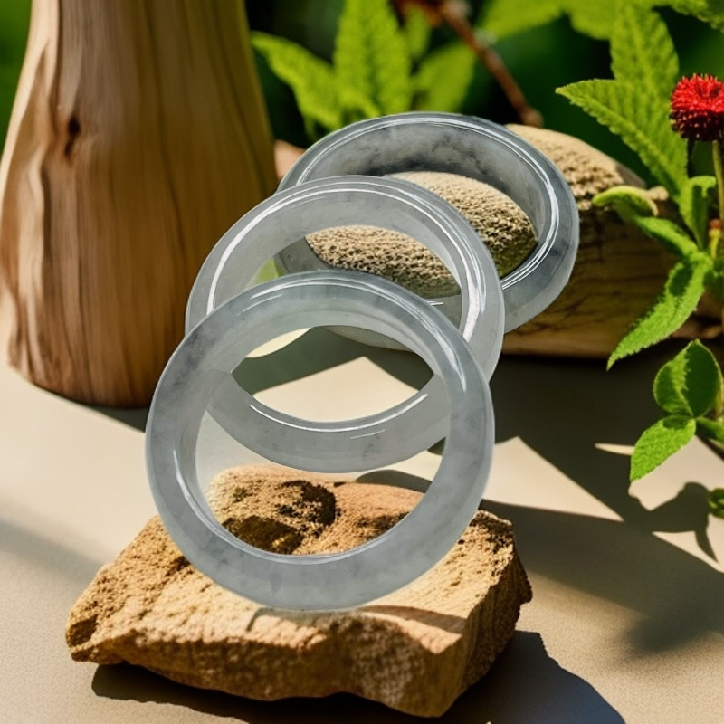 天然翡翠A货大板指情侣对戒百搭男女款油清玉戒指女款翡翠正品