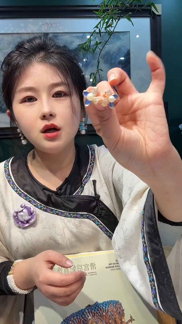 无铜合金非遗点翠饰品