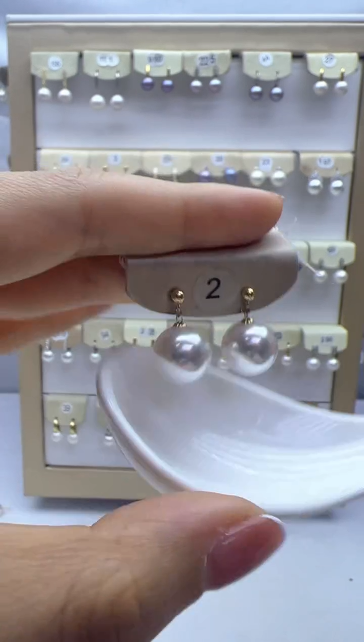 【闪购商品】淡水珍珠耳饰18K金镶嵌2